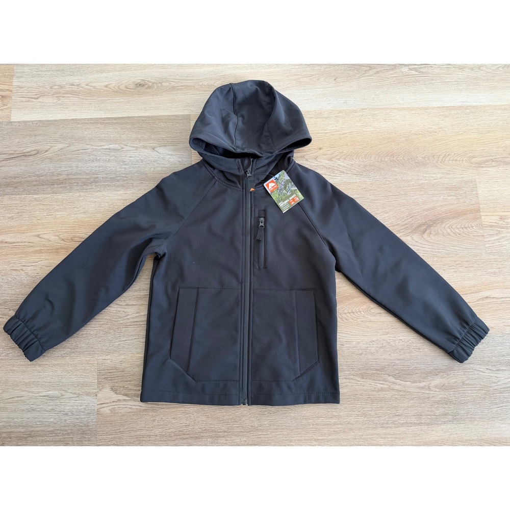 Boys hooded soft shell jacket medium 8